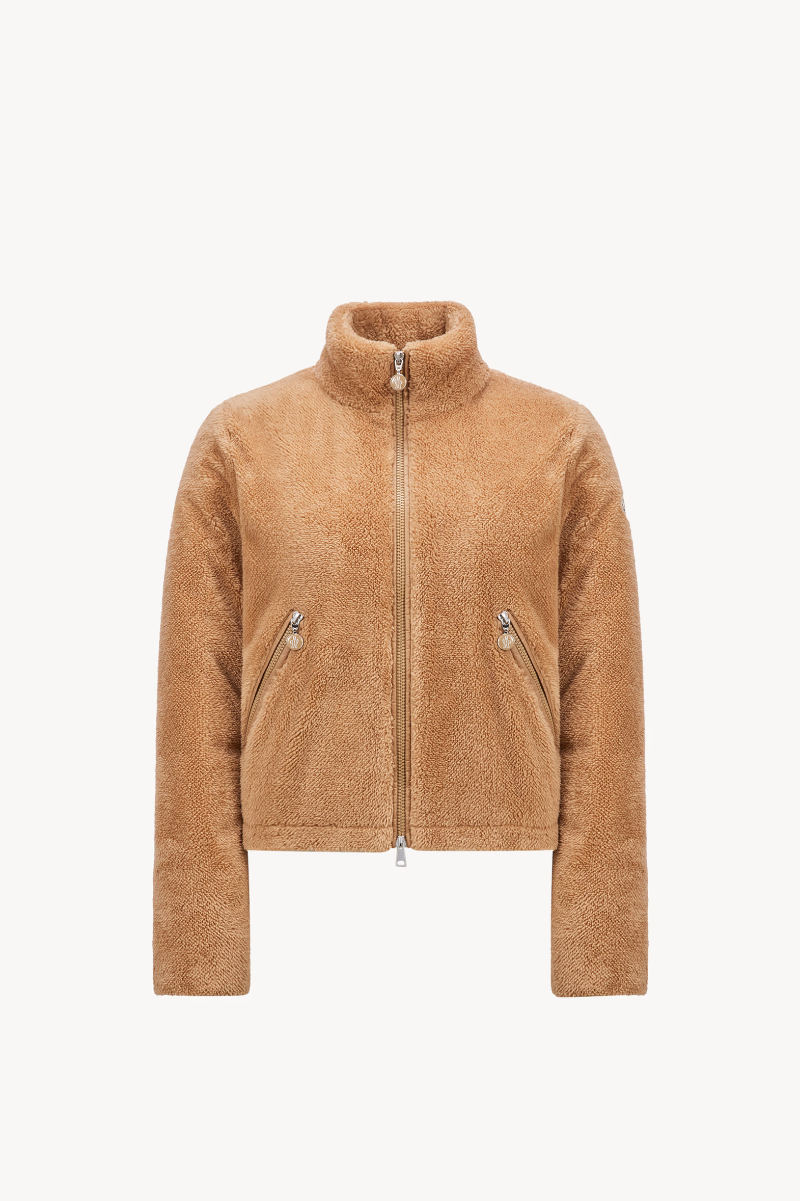Plumífero corto efecto peluche Polignac Mujer Beige Camel Moncler 2